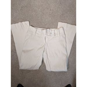 Georgie Women Straight Leg White Pants Trousers Double Hook Clasp Size 4